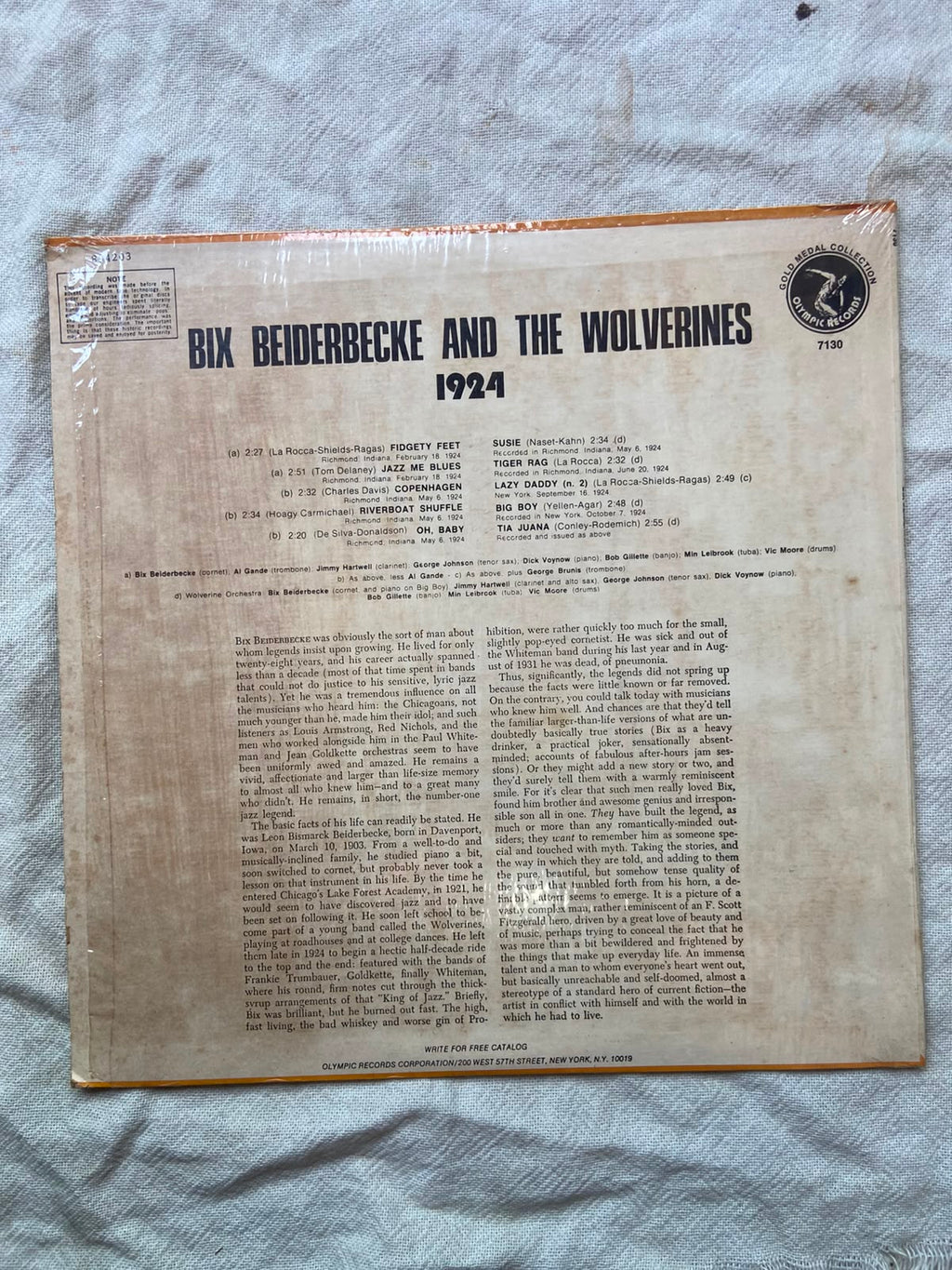 Lp Bix Beiderbecke 1924 (Usado)