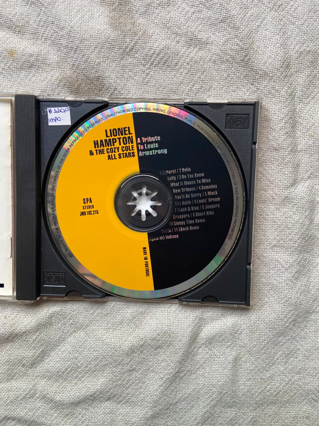 Cd Lionel Hampton E The Cozy Cole All Stars Importado (Usado)