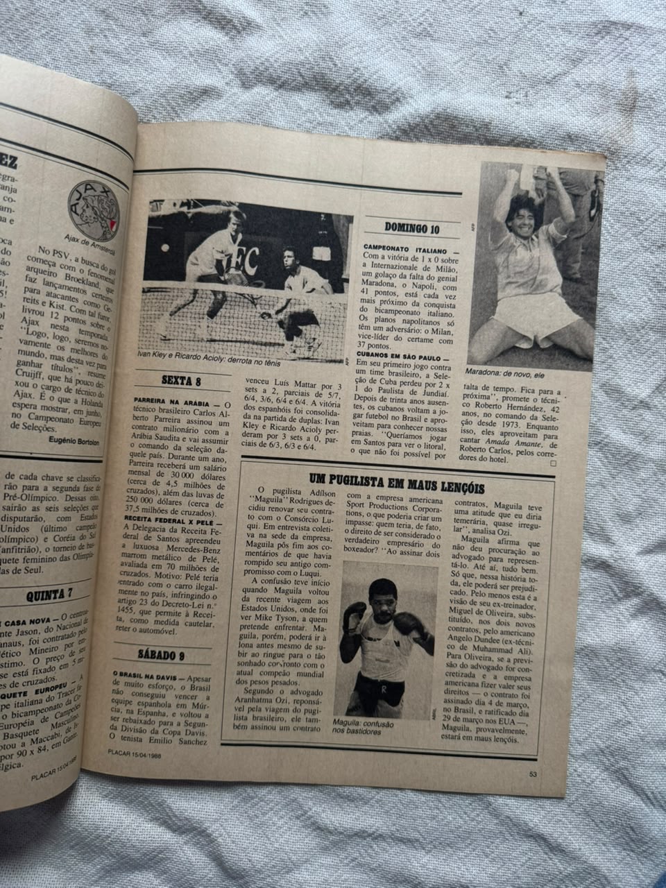 Revista Placar A Violência Precisa Acabar 15 Abril 1988 N932 (Usado)