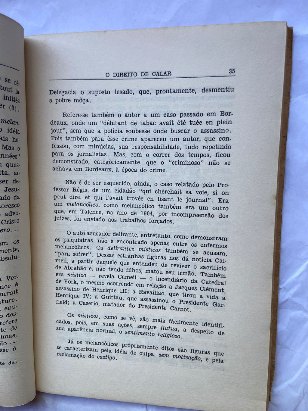 Livro O Direito De Calar 1960 (Usado)