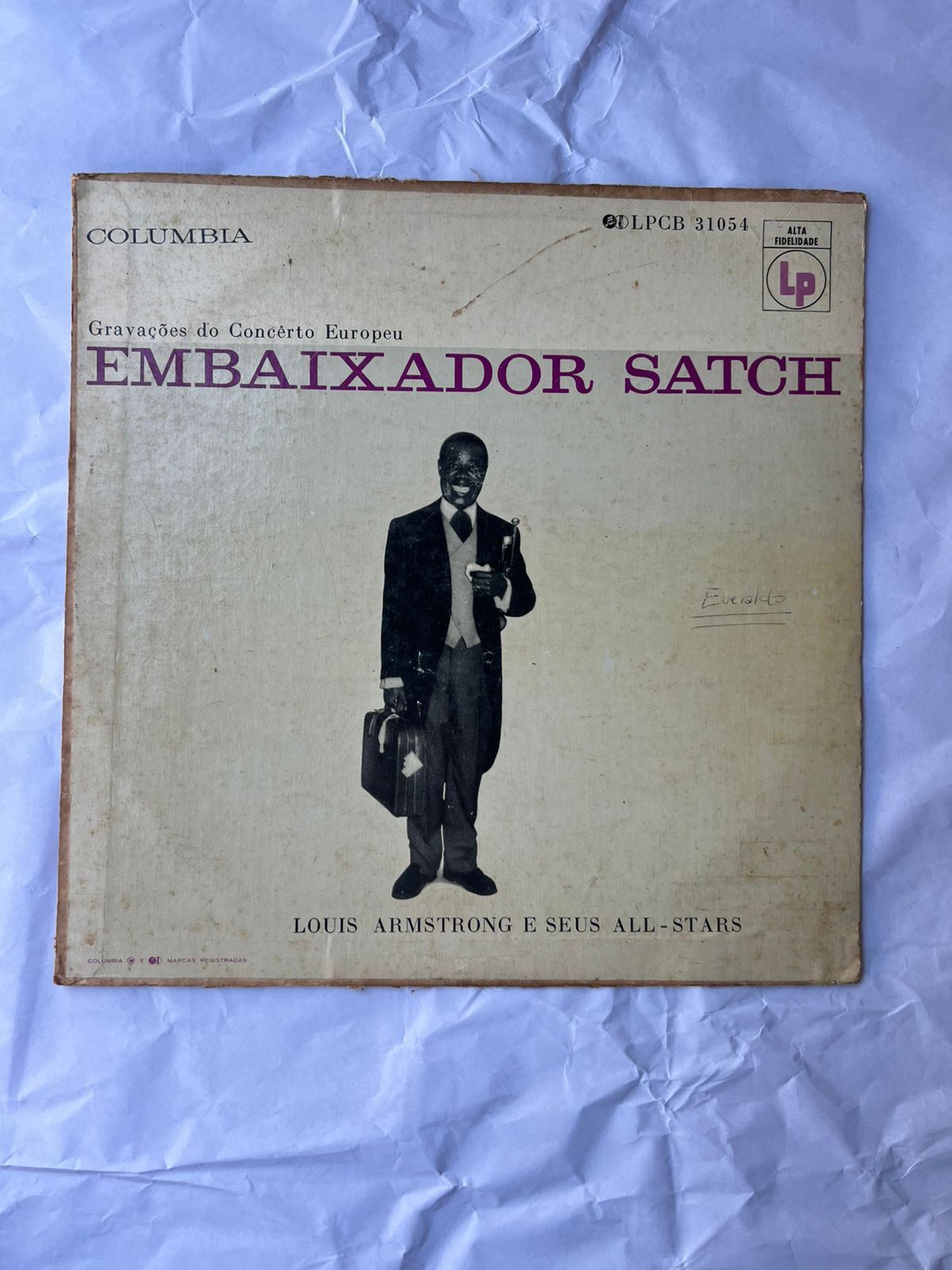 Lp Louis Armstrong E Seus All Stars Embaixador Satch 1956 (Usado)