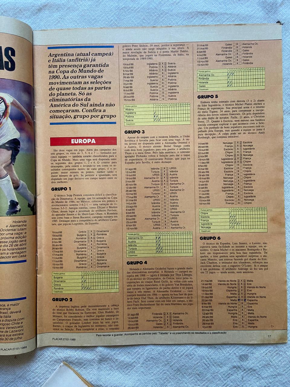 Revista Placar Mais 27 Janeiro 1989 Número 972 (Usado)