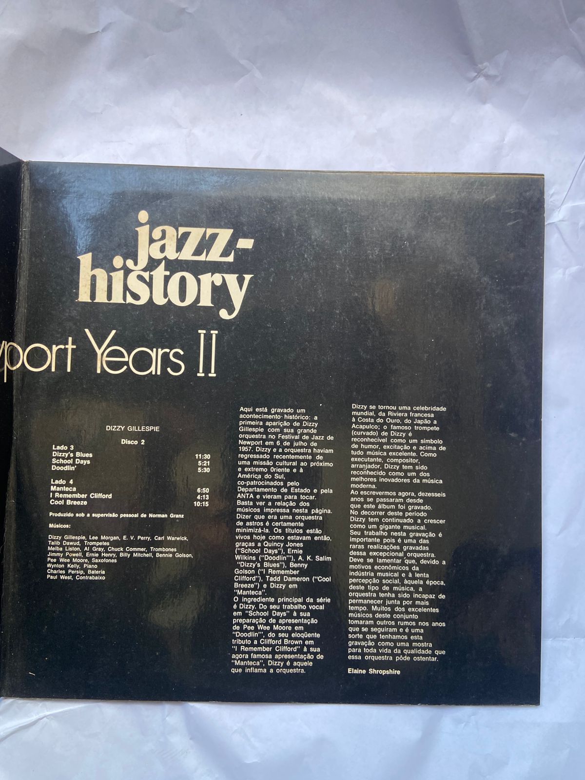 Lp Jazz History The Newport Years Ll 1974 Vol 19 (Usado)