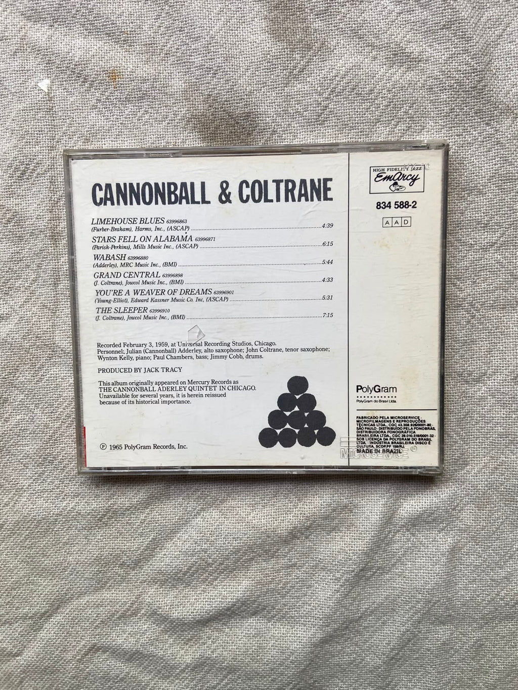 Cd Cannonball E Coltrane 1965 (Usado)