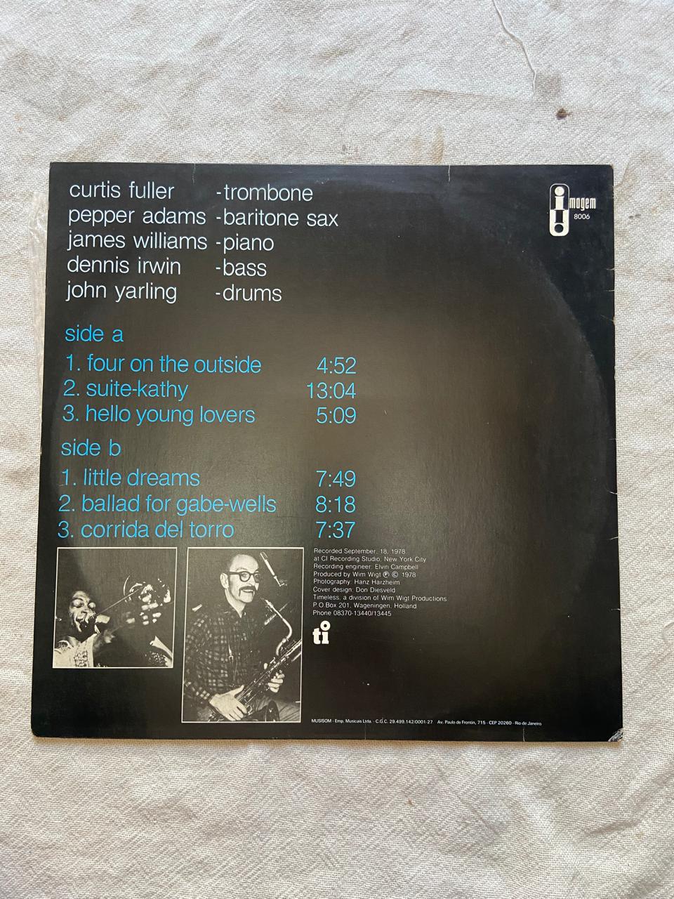 Lp Curtis Fuller Four On The Outside 1978