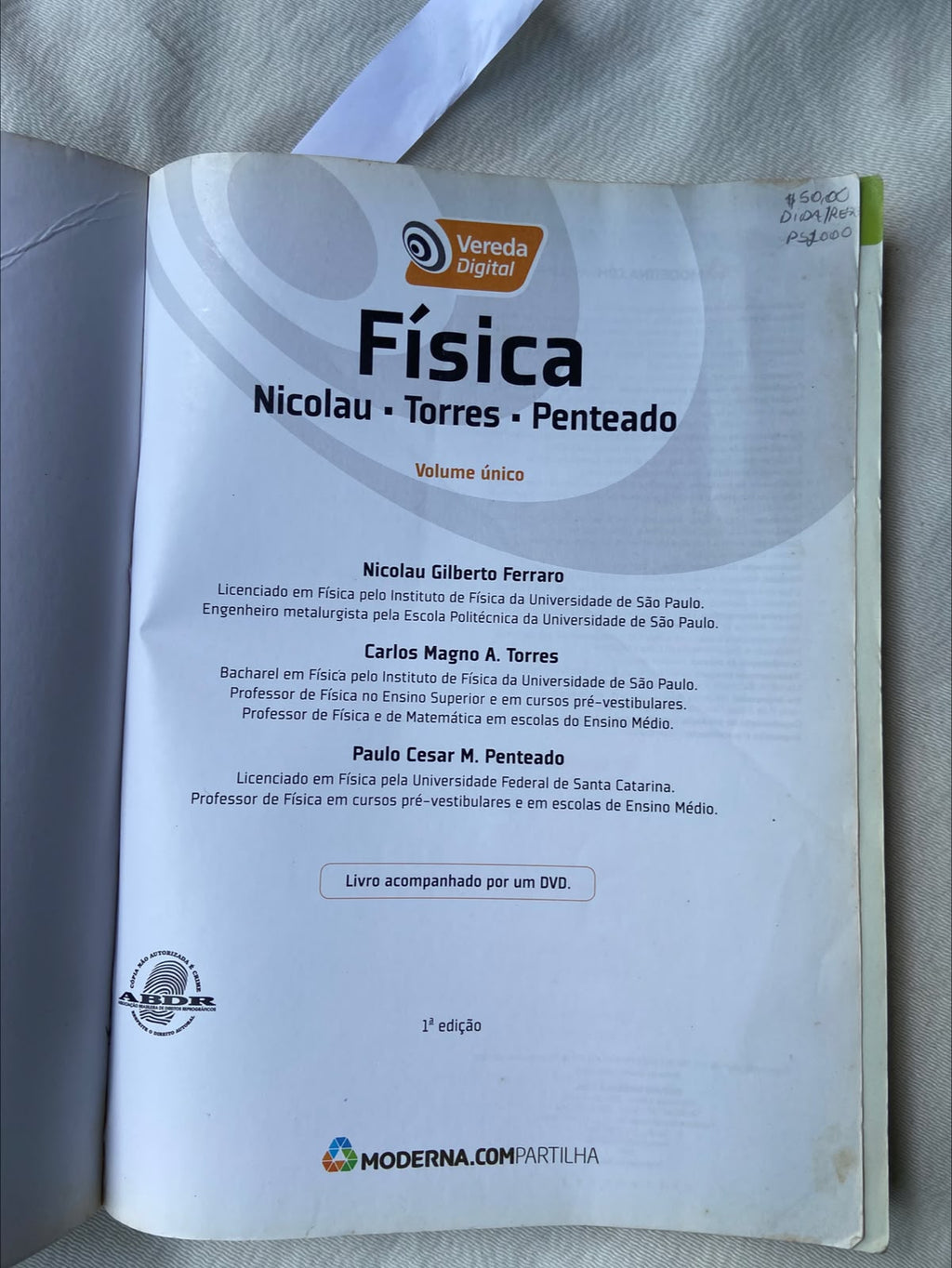 Livro Física Vereda Digital Moderna Compartilha Nicolau (Usado)