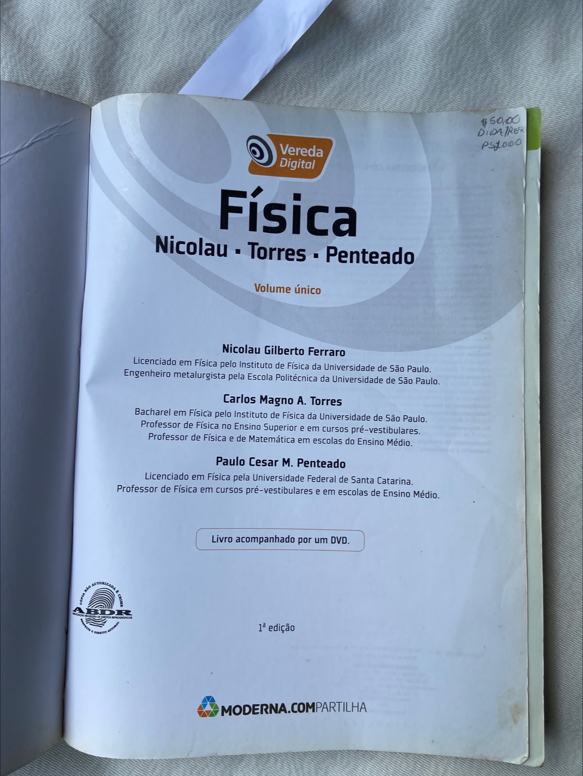 Livro Física Vereda Digital Moderna Compartilha Nicolau (Usado)