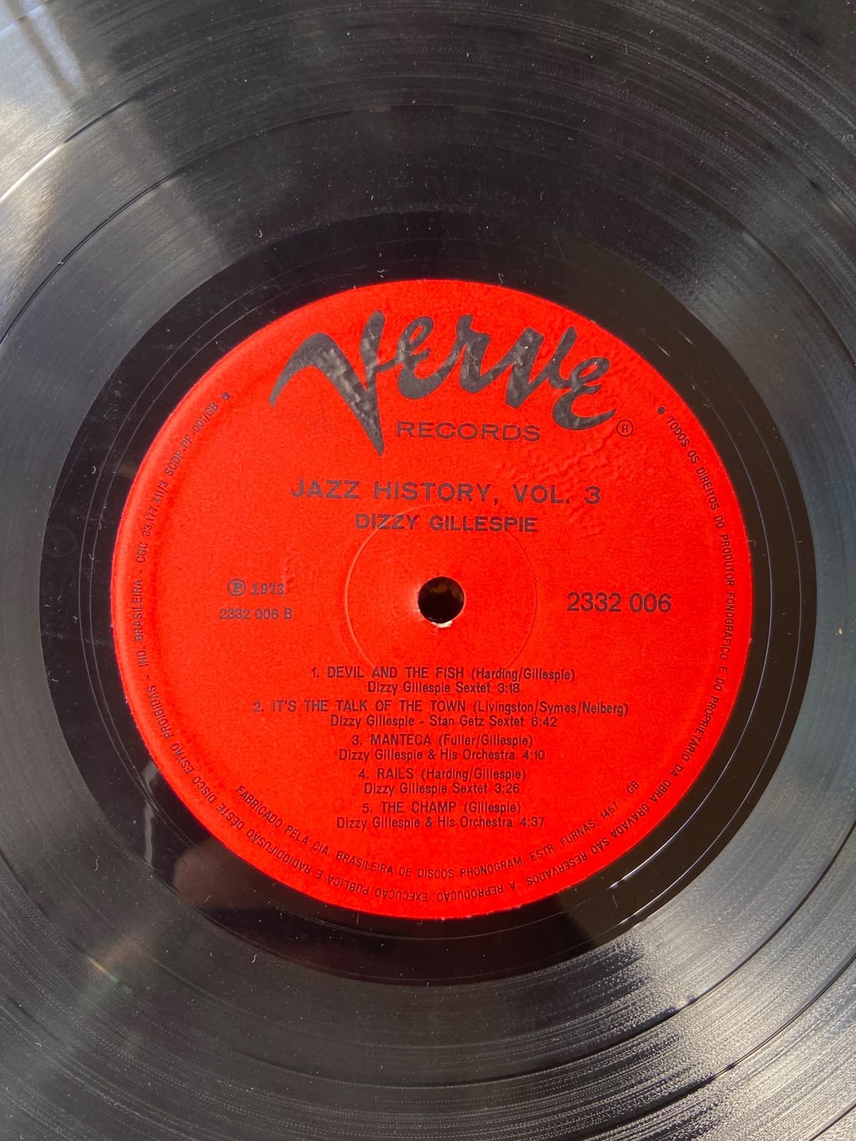 Lp Dizzy Gillespie Jazz History Vol 3 Duplo 1973 (Usado)
