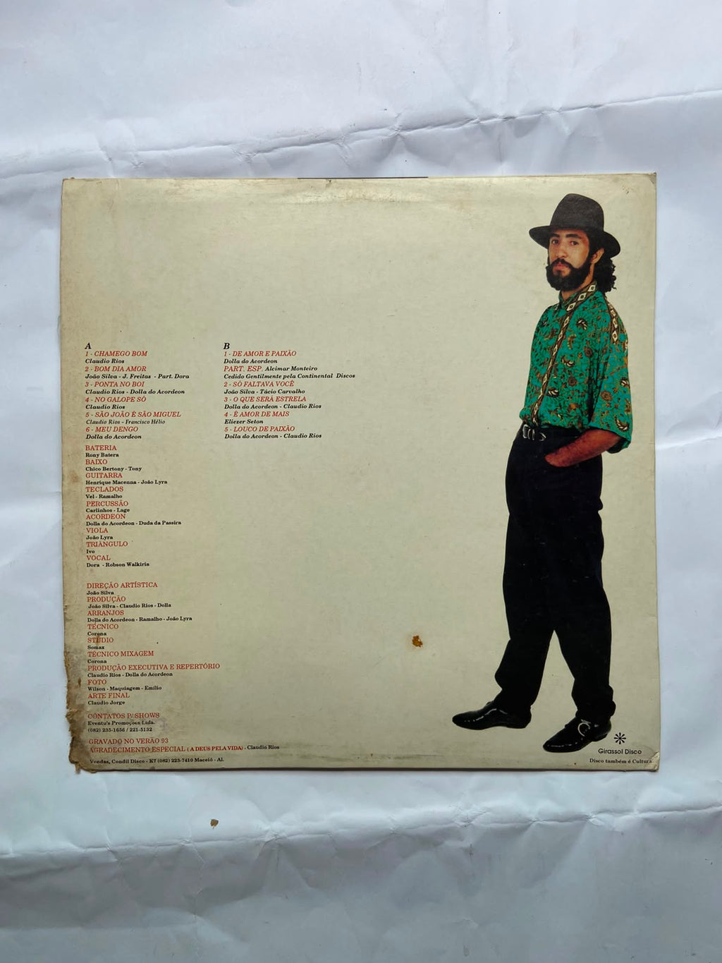 Lp Cláudio Rios Chamego Bom 1993 (Usado)