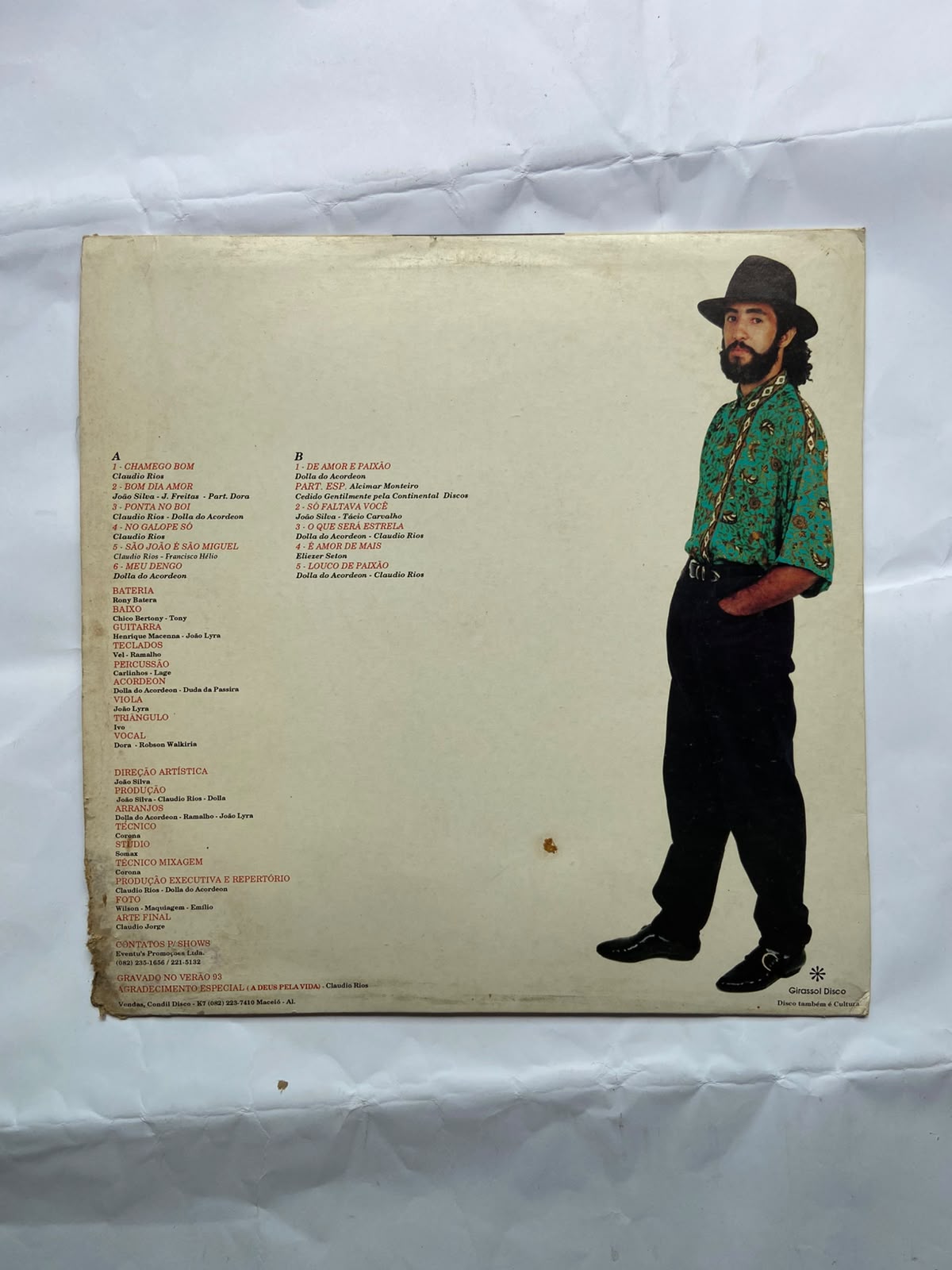 Lp Cláudio Rios Chamego Bom 1993 (Usado)