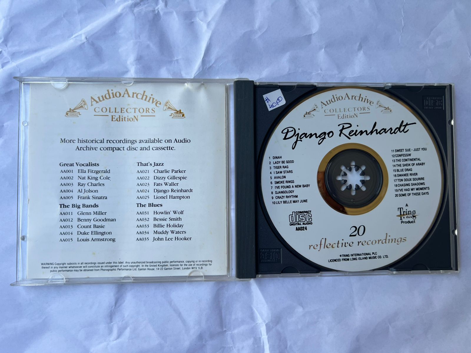 Cd Django Reinhard 20 Reflective Recordings Collection (Usado)