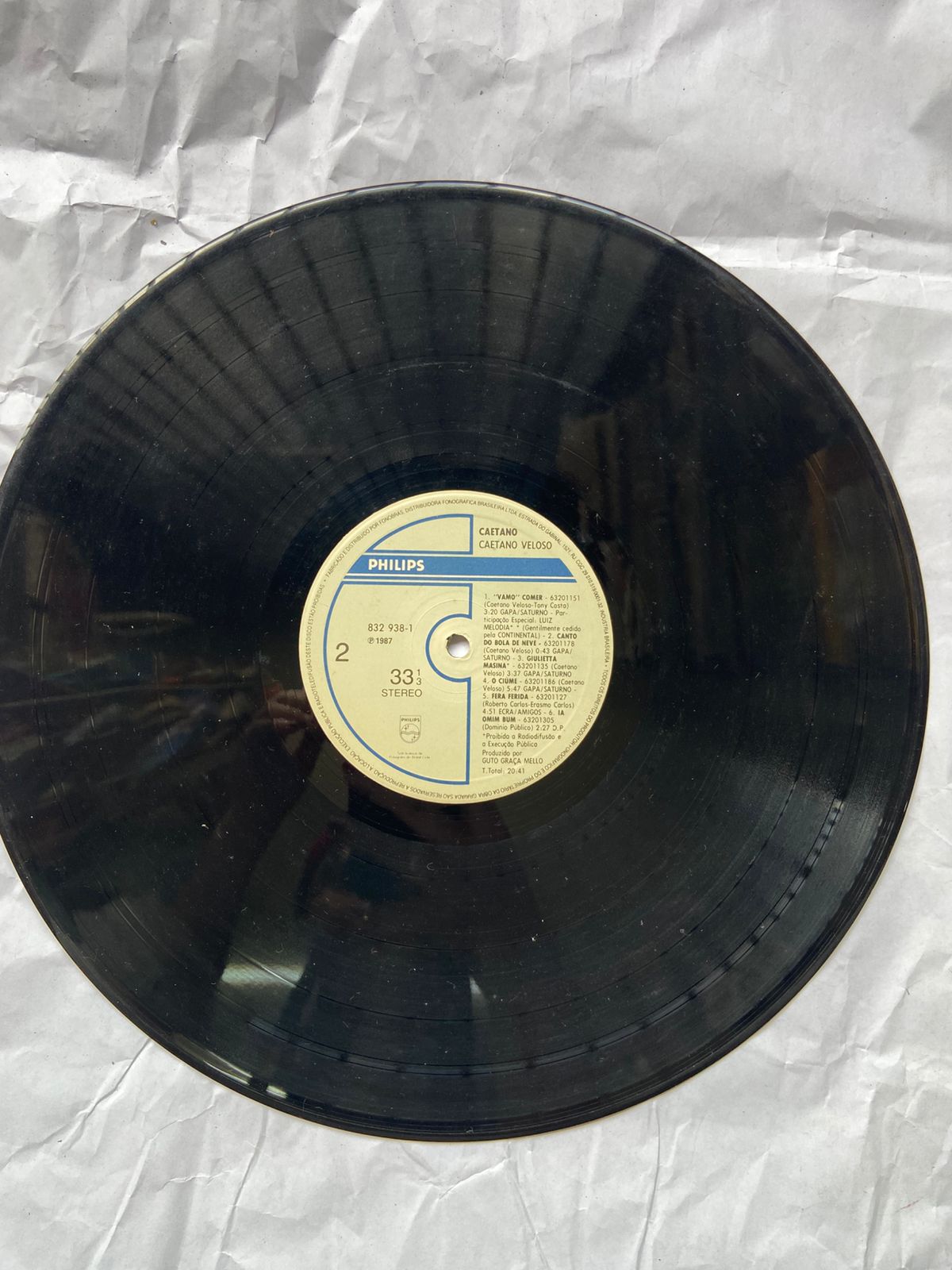 Lp Caetano Veloso Caetano 1987 (Usado)