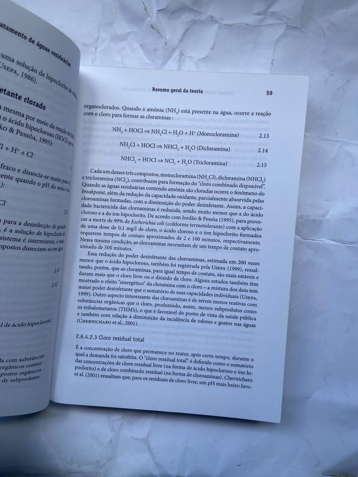 Livro Manual Prático De Tratamento De Água Residuarias 2008 (Usado)