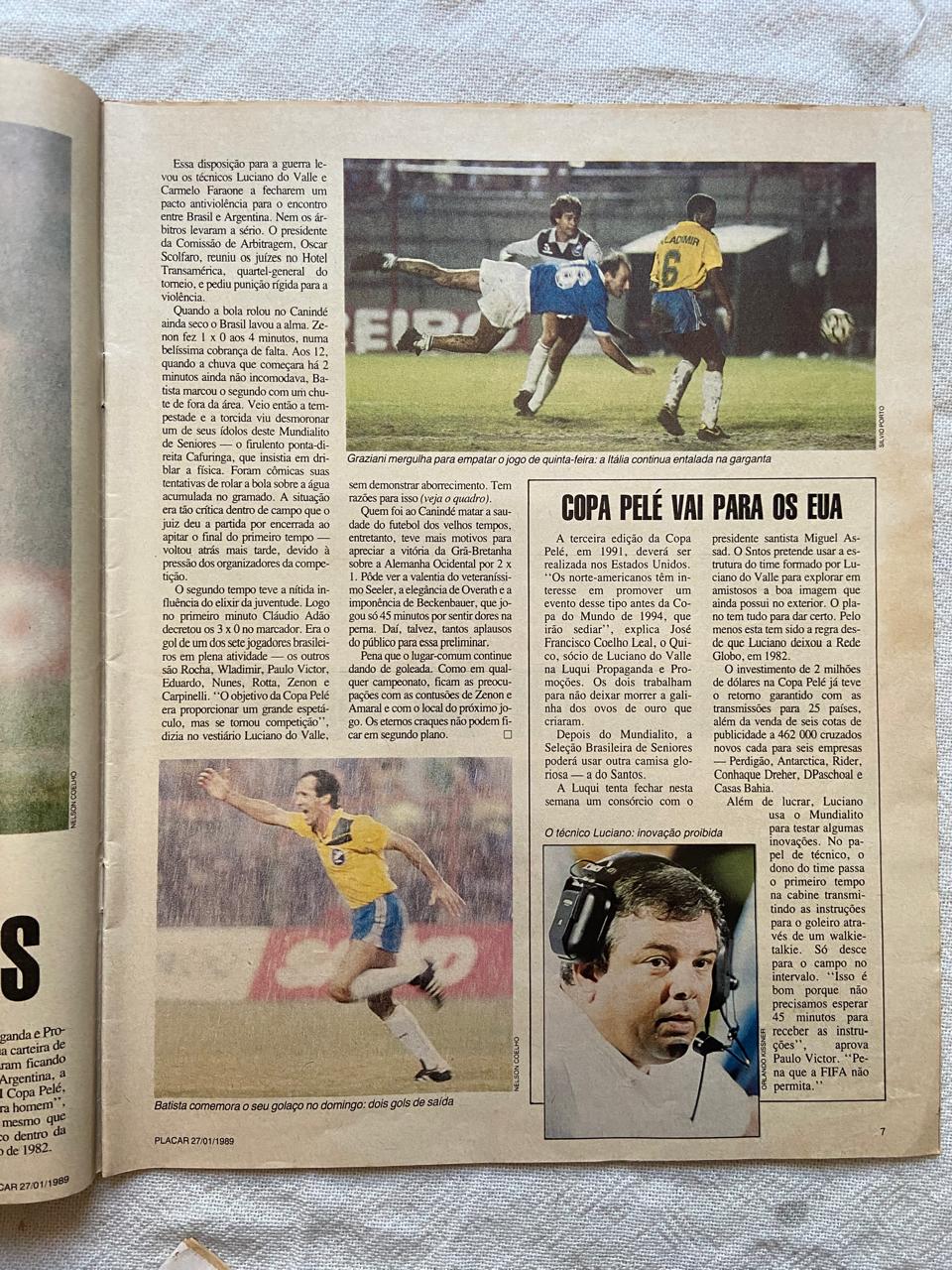 Revista Placar Mais 27 Janeiro 1989 Número 972 (Usado)