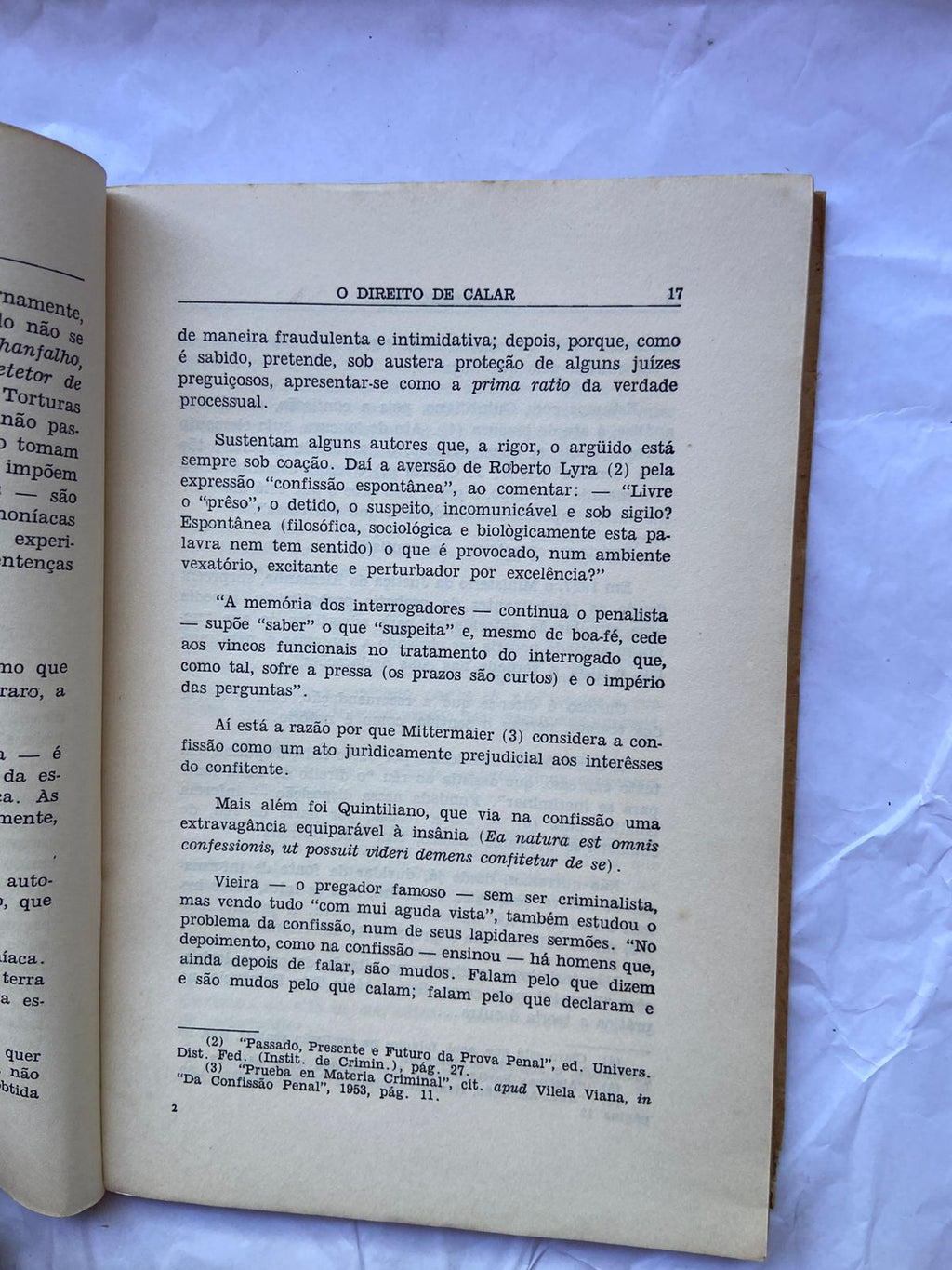 Livro O Direito De Calar 1960 (Usado)