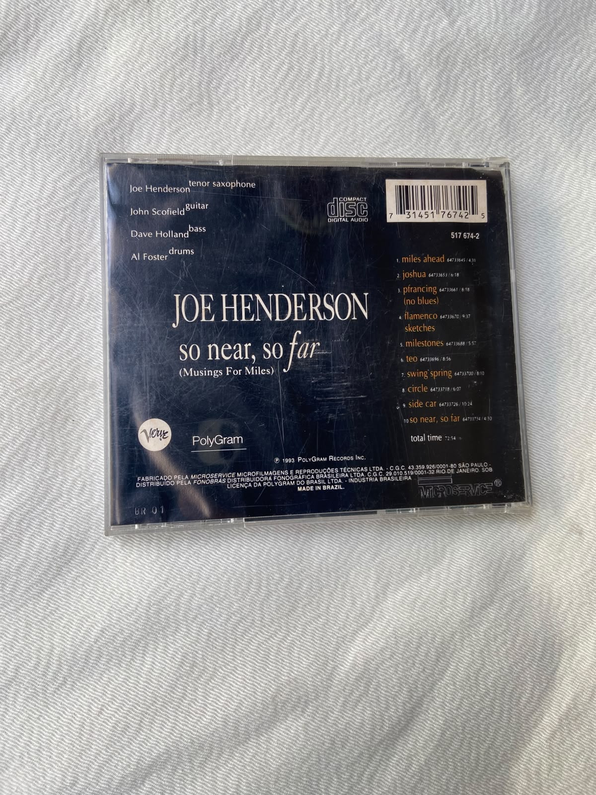 Cd Joe Henderson Só Near Só Far Musings For Miles 1993 (Usado)