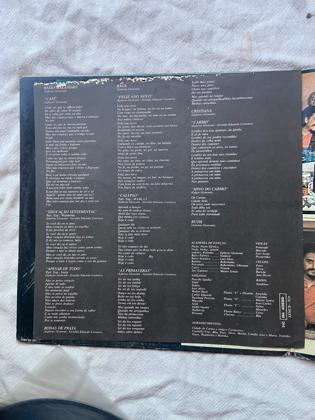 Lp Carmo Egberto Gismonti 1977 (Usado)