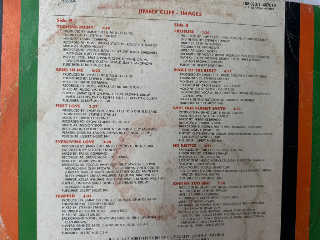 Lp Jimmy Cliff Images 1989 (Usado)