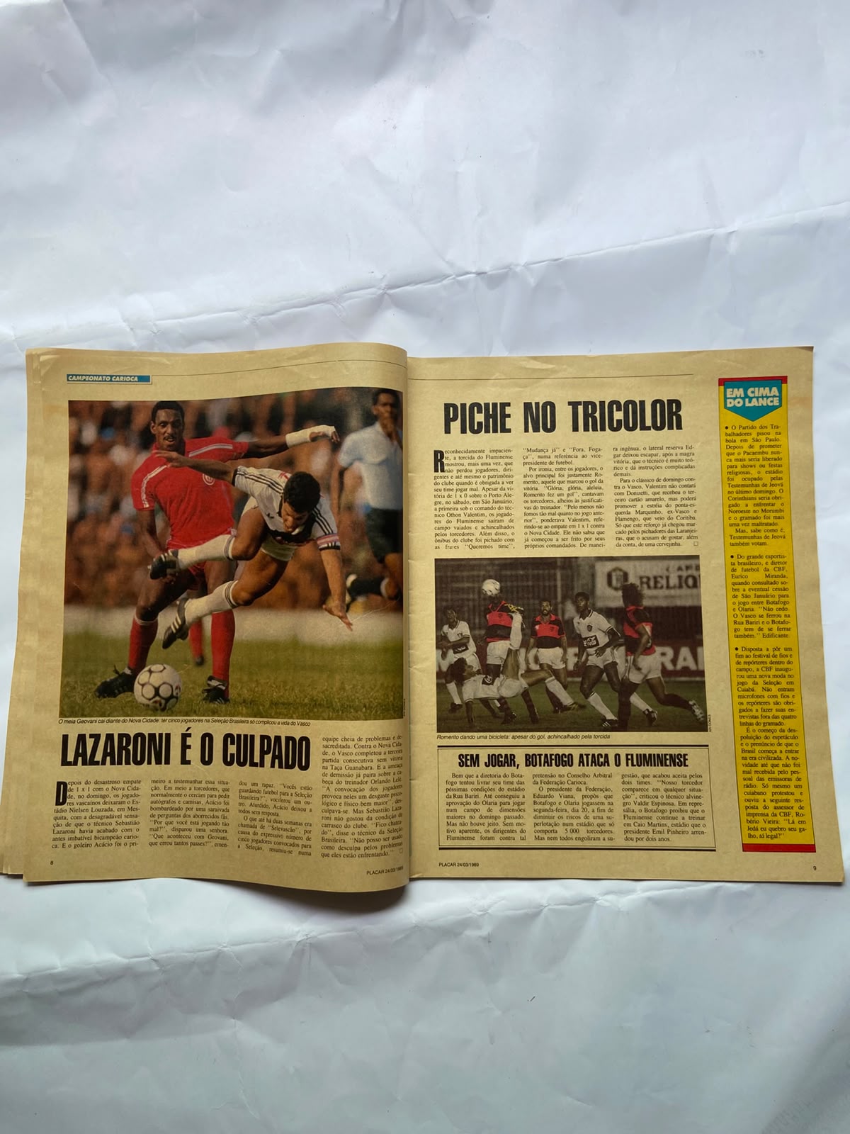 Revista Placar Mais 24 Março De 1989 Número 980 (Usado)