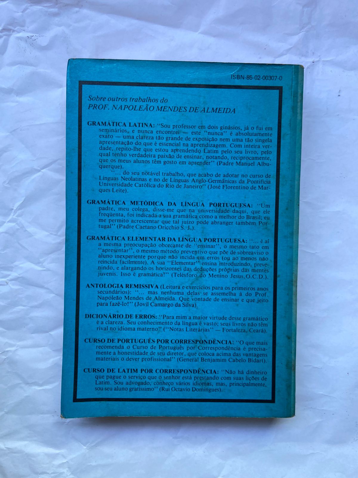 Livro Gramática Latina 24 Edição 1992 (Usado)