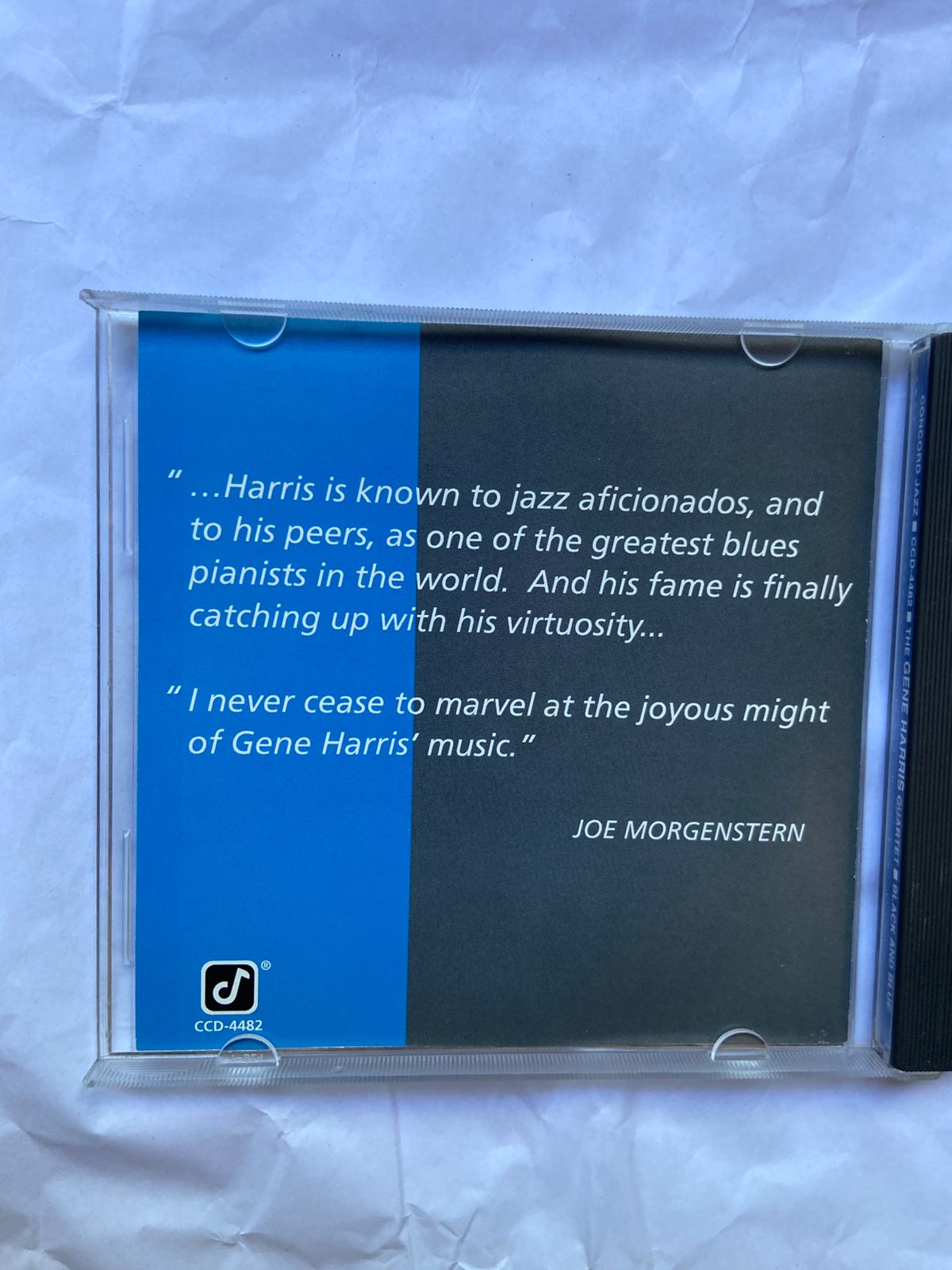 Cd The Gene Harris Quartet Black And Blue 1991 (Usado)