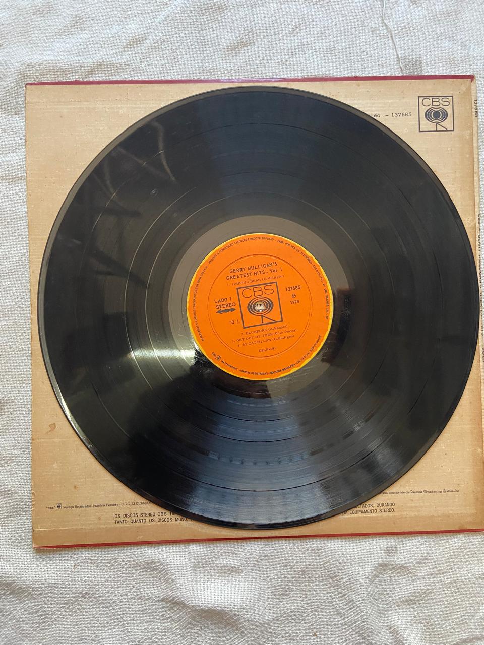 Lp Gerry Mulliganss Greatest Hits Volume 1 De 1970