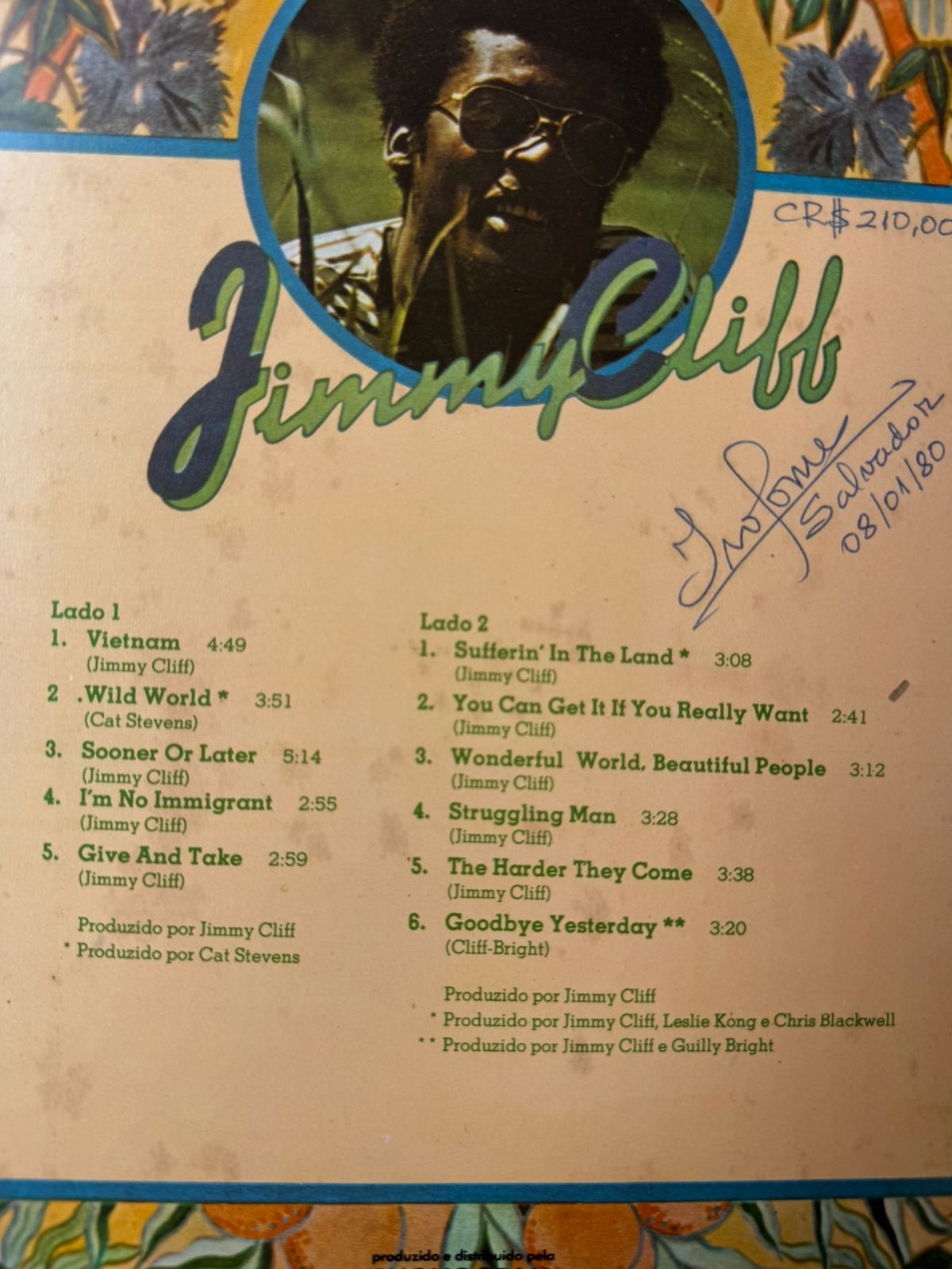 Lp The Best Of Jimmy Cliff 1977 (Usado)