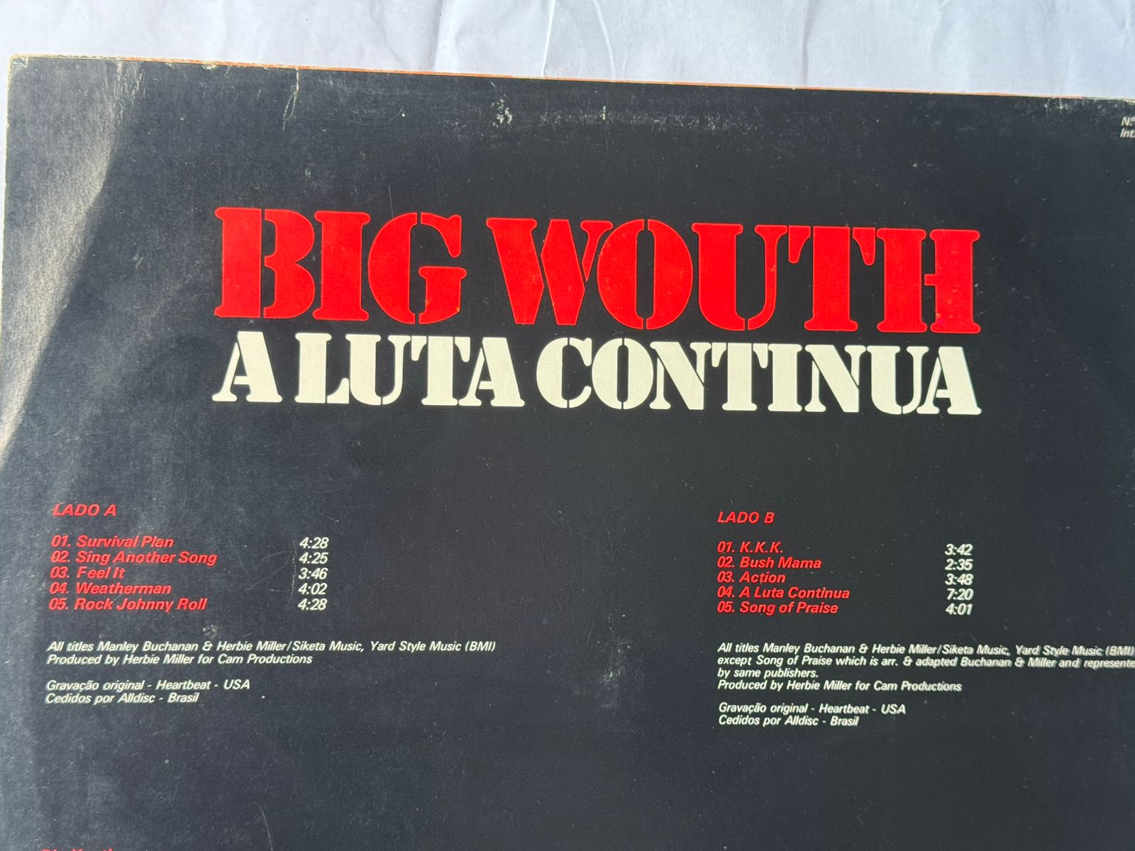 Lp Big Youth A Luta Continua 1990 (Usado)