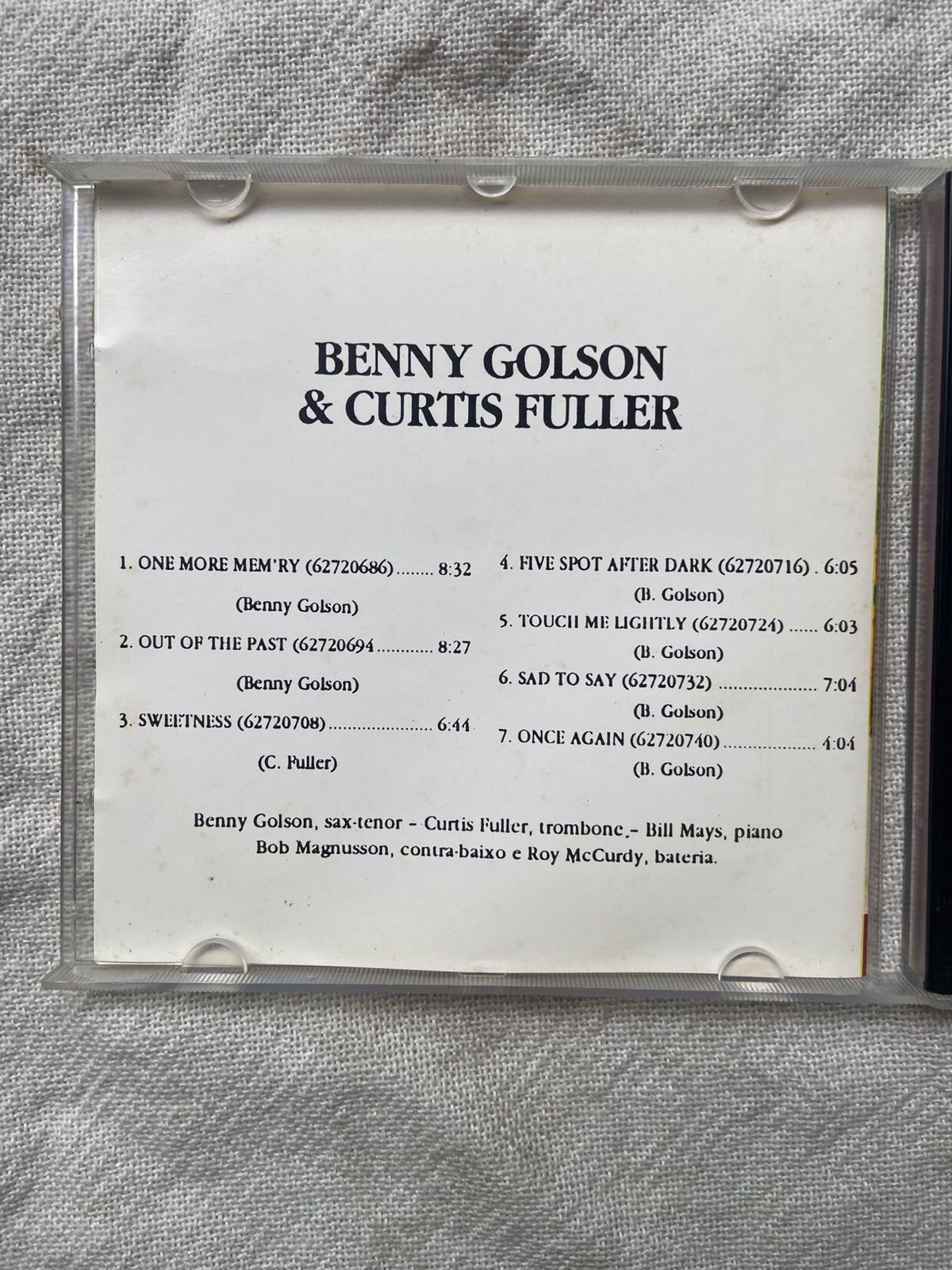 Cd One More Memry Benny Golson Quinte Featuring Curtis Fulle (Usado)