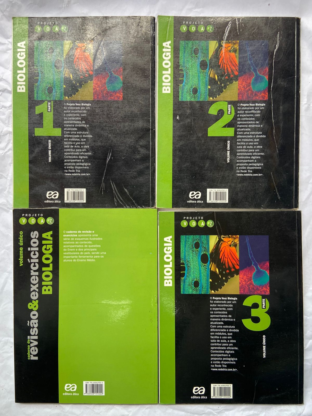 Livro Biologia Box 4 Vol Com Caderno De Revisão E Exercícios (Usado)