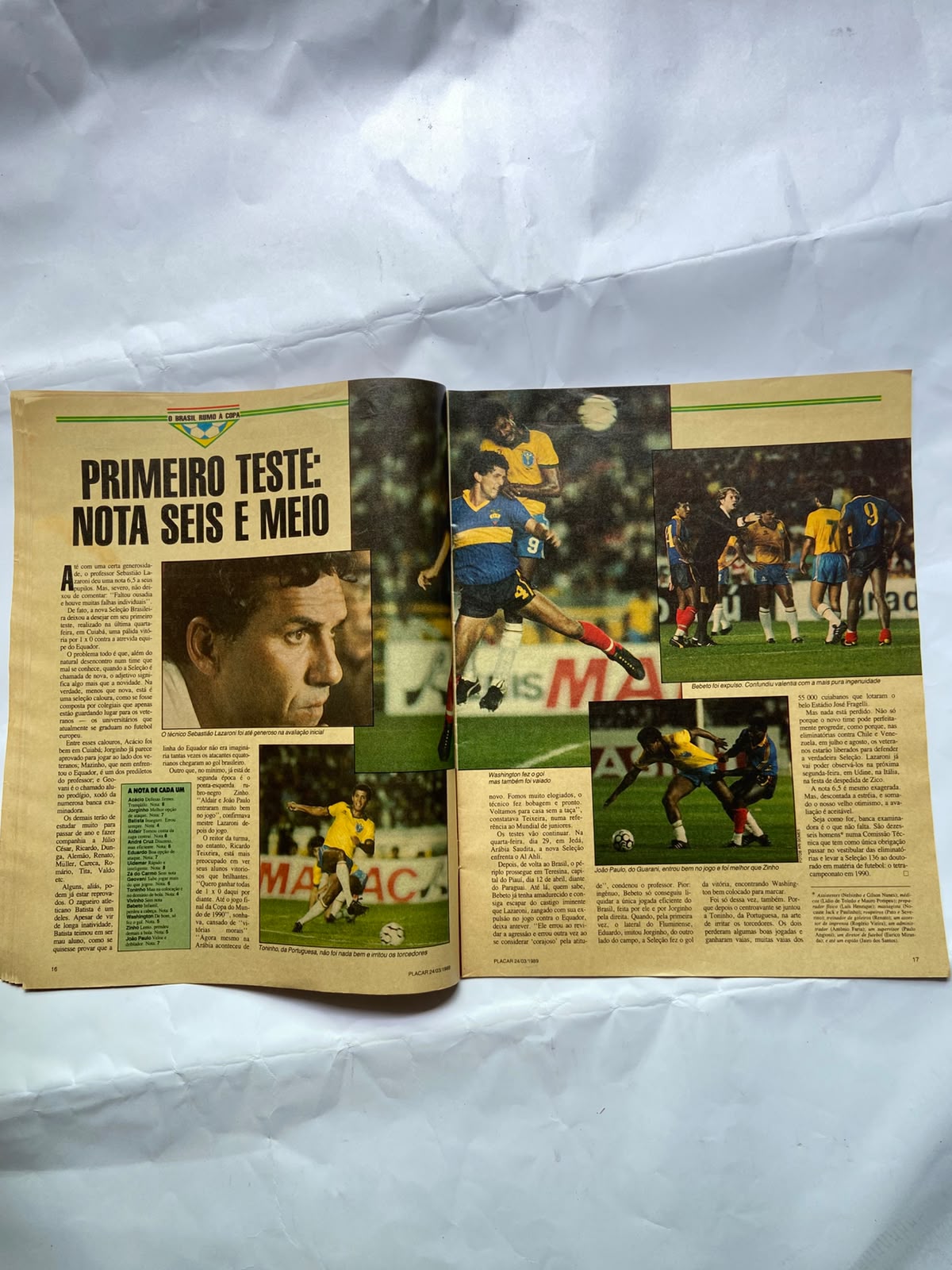 Revista Placar Mais 24 Março De 1989 Número 980 (Usado)