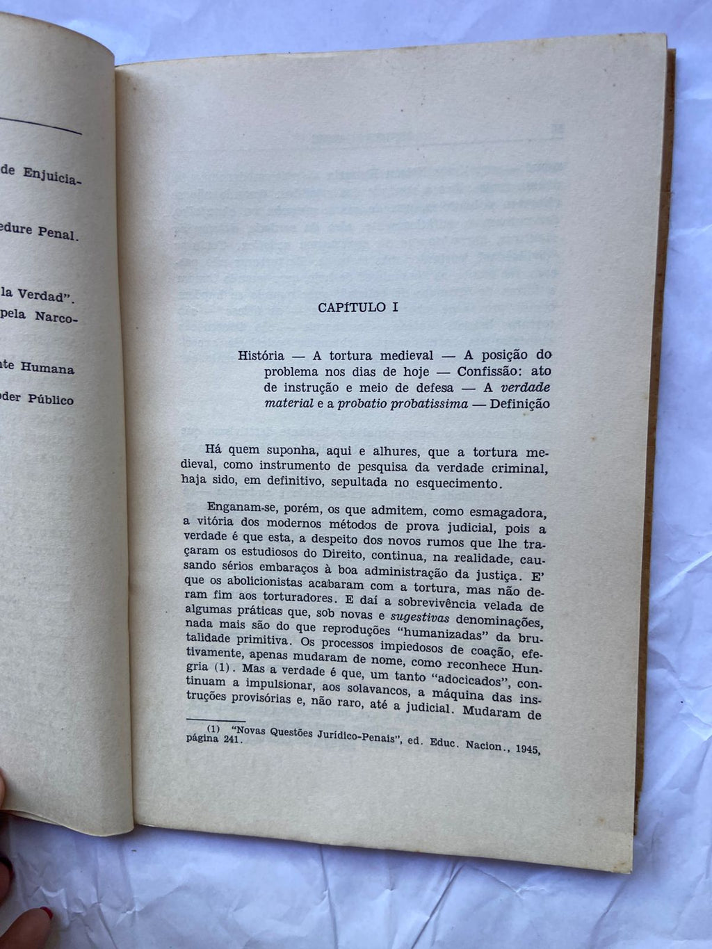 Livro O Direito De Calar 1960 (Usado)