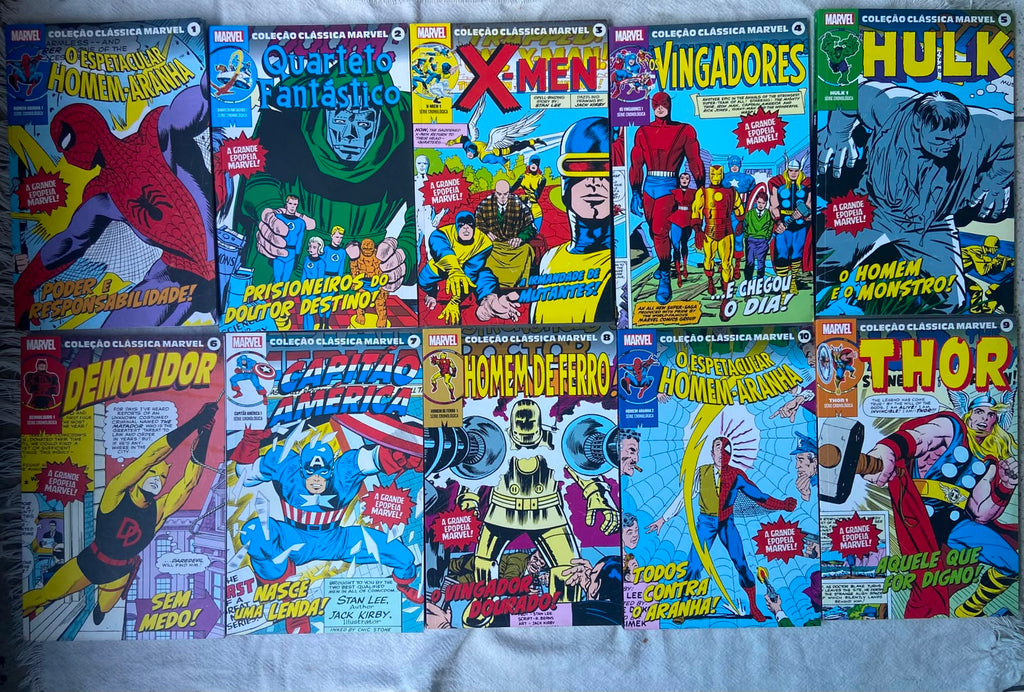 Hq Coleção Clássica Marvel Box 10 Volumes 2021