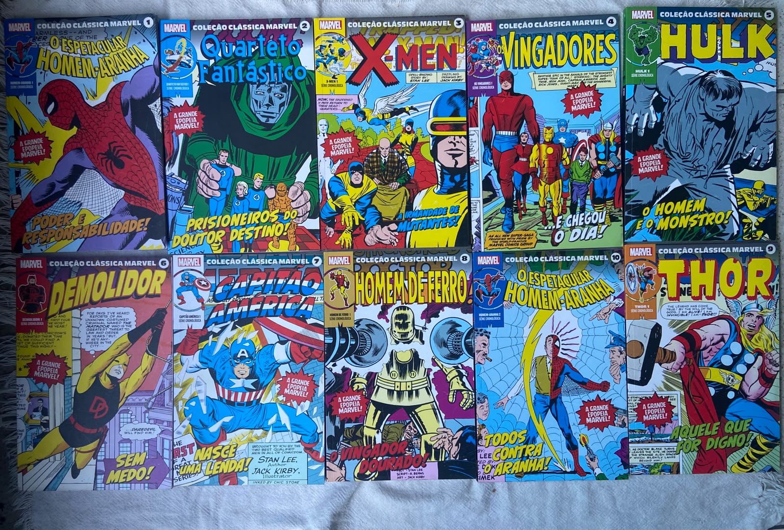Hq Coleção Clássica Marvel Box 10 Volumes 2021