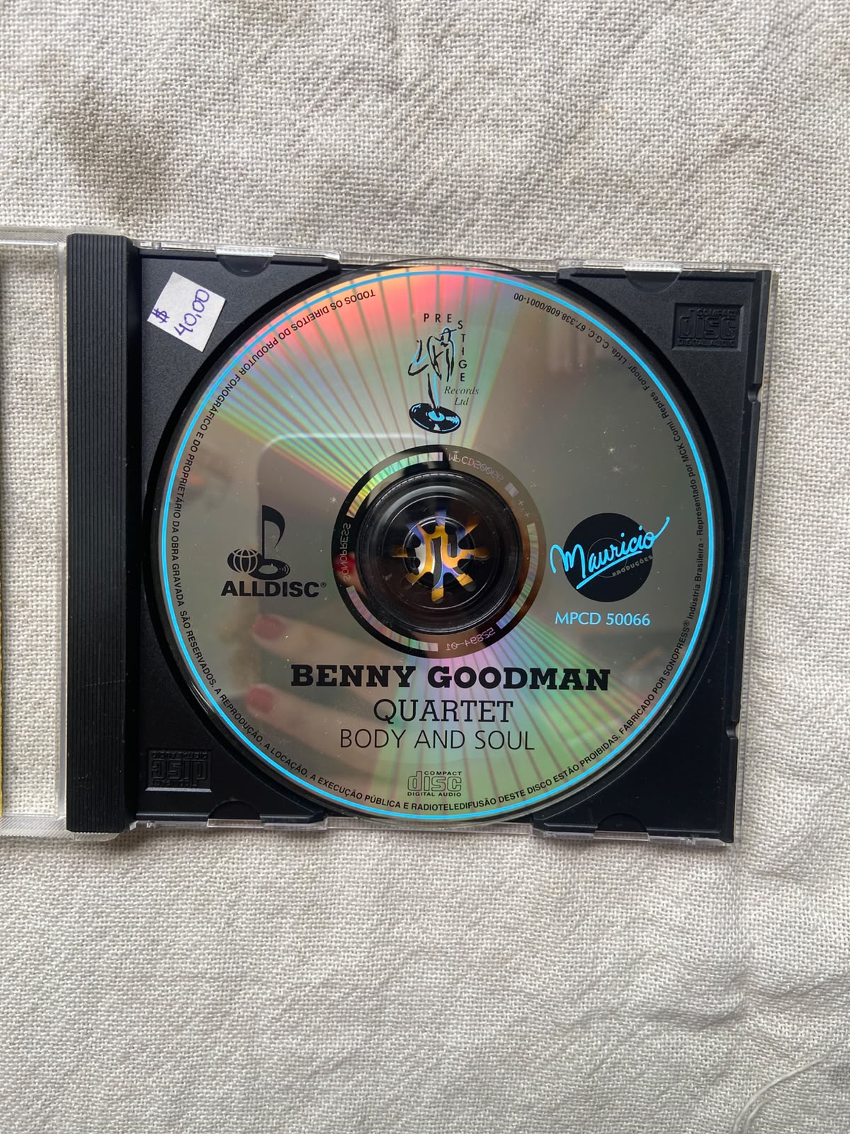 Cd Benny Goodman Quartet Body And Soul 1995 (Usado)
