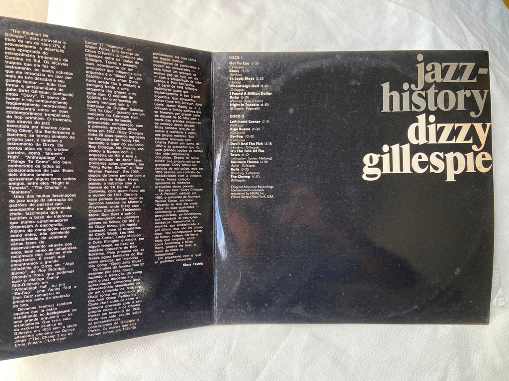 Lp Dizzy Gillespie Jazz History Vol 3 Duplo 1973 (Usado)