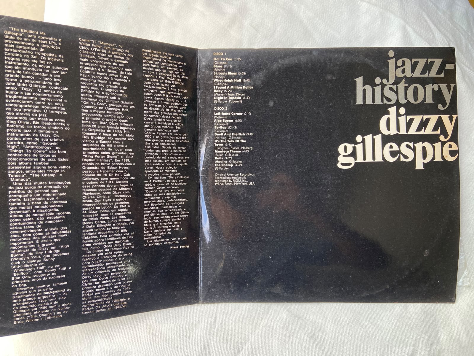 Lp Dizzy Gillespie Jazz History Vol 3 Duplo 1973 (Usado)