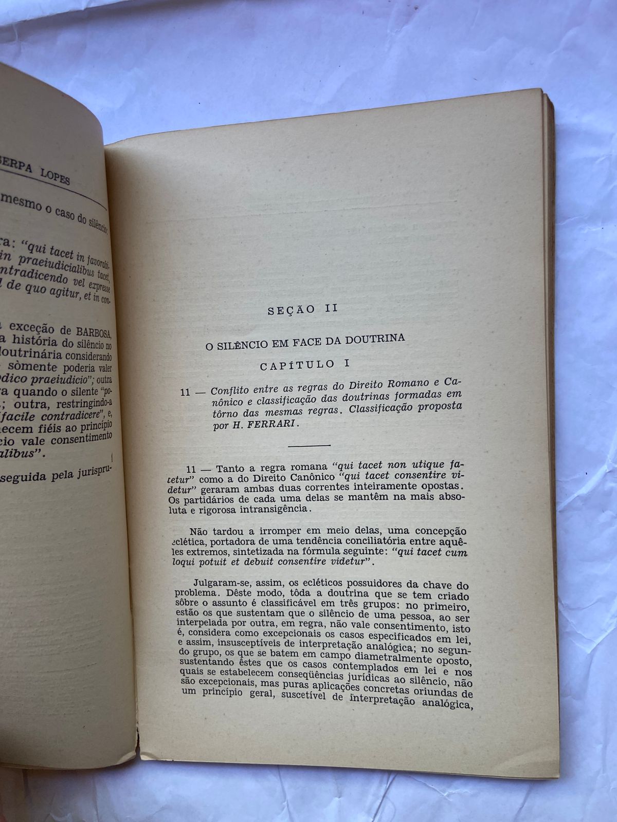 Livro O Silêncio Como Manifestação Da Vontade 3 Edição 1961 (Usado)