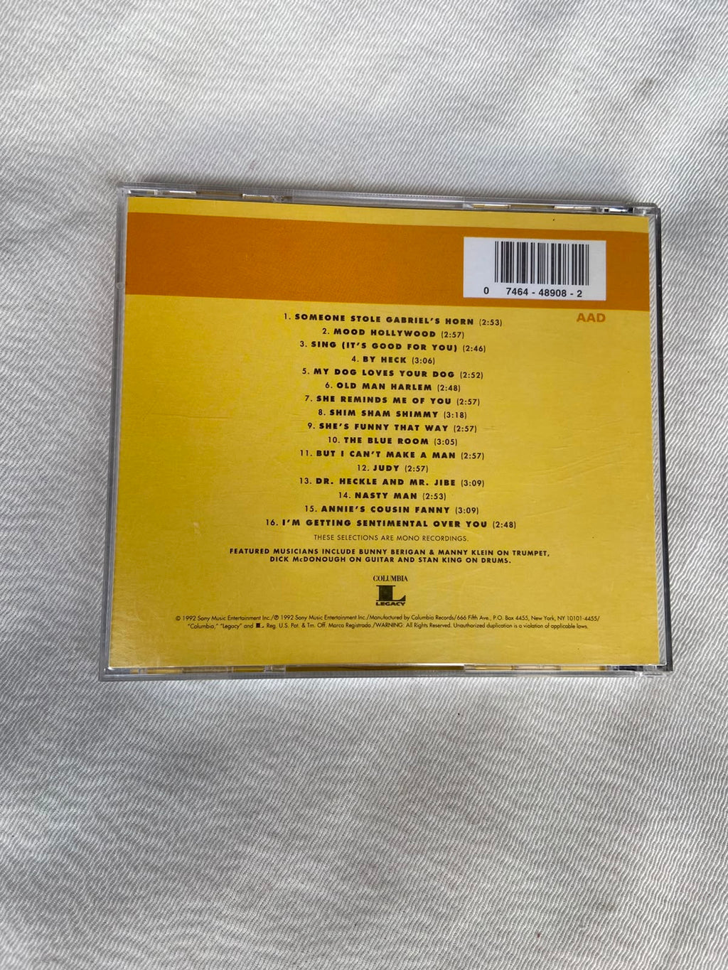 Cd Dorsey Brothers Best Of Big Bands 1992 (Usado)