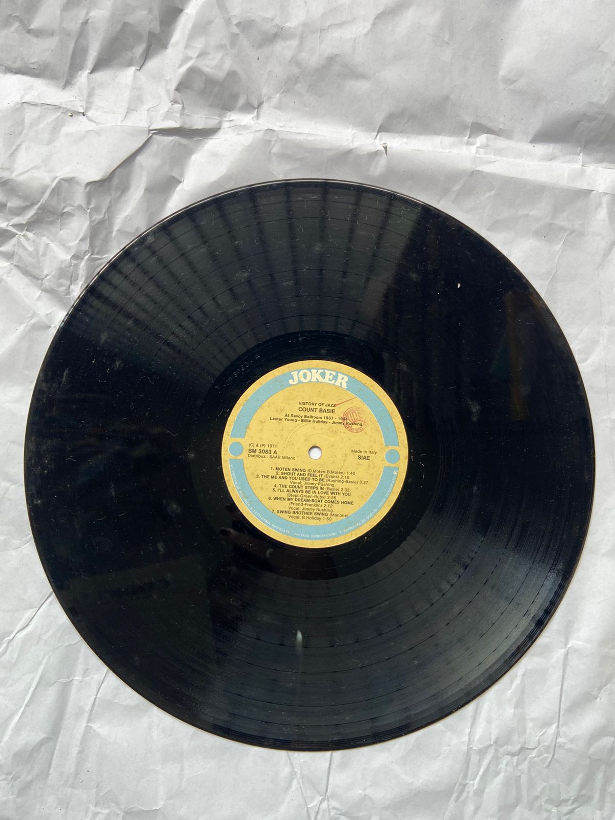 Lp Count Basie History Of Jazz 1971 Importado Itália (Usado)