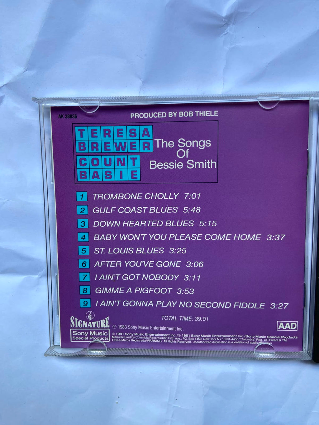 Cd Teresa Brewer Count Basie The Songs Of Bessie Smith (Usado)