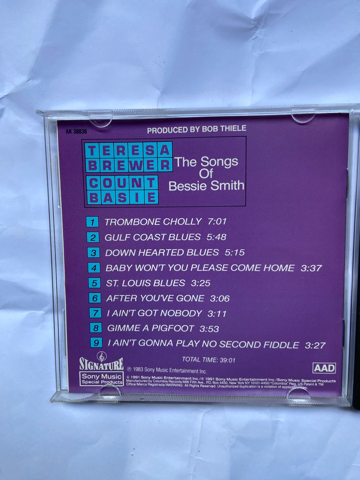 Cd Teresa Brewer Count Basie The Songs Of Bessie Smith (Usado)