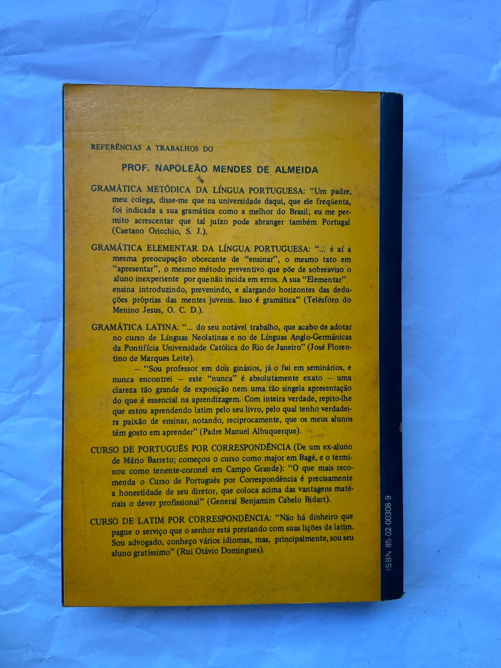 Livro Gramática Métodica Da Língua Portuguesa 37 Edição 1992 (Usado)