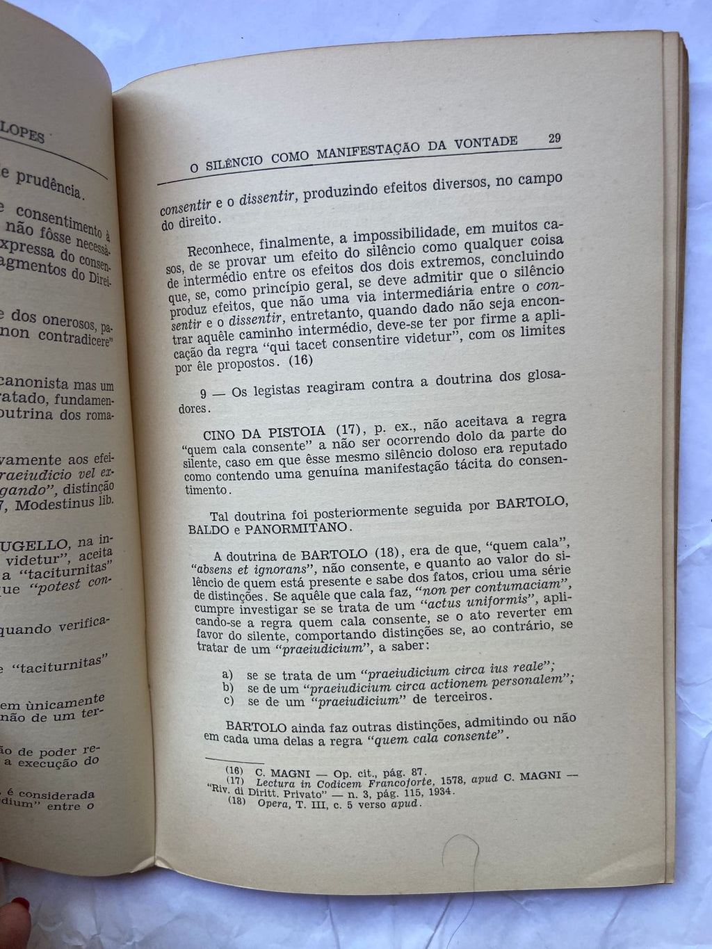 Livro O Silêncio Como Manifestação Da Vontade 3 Edição 1961 (Usado)