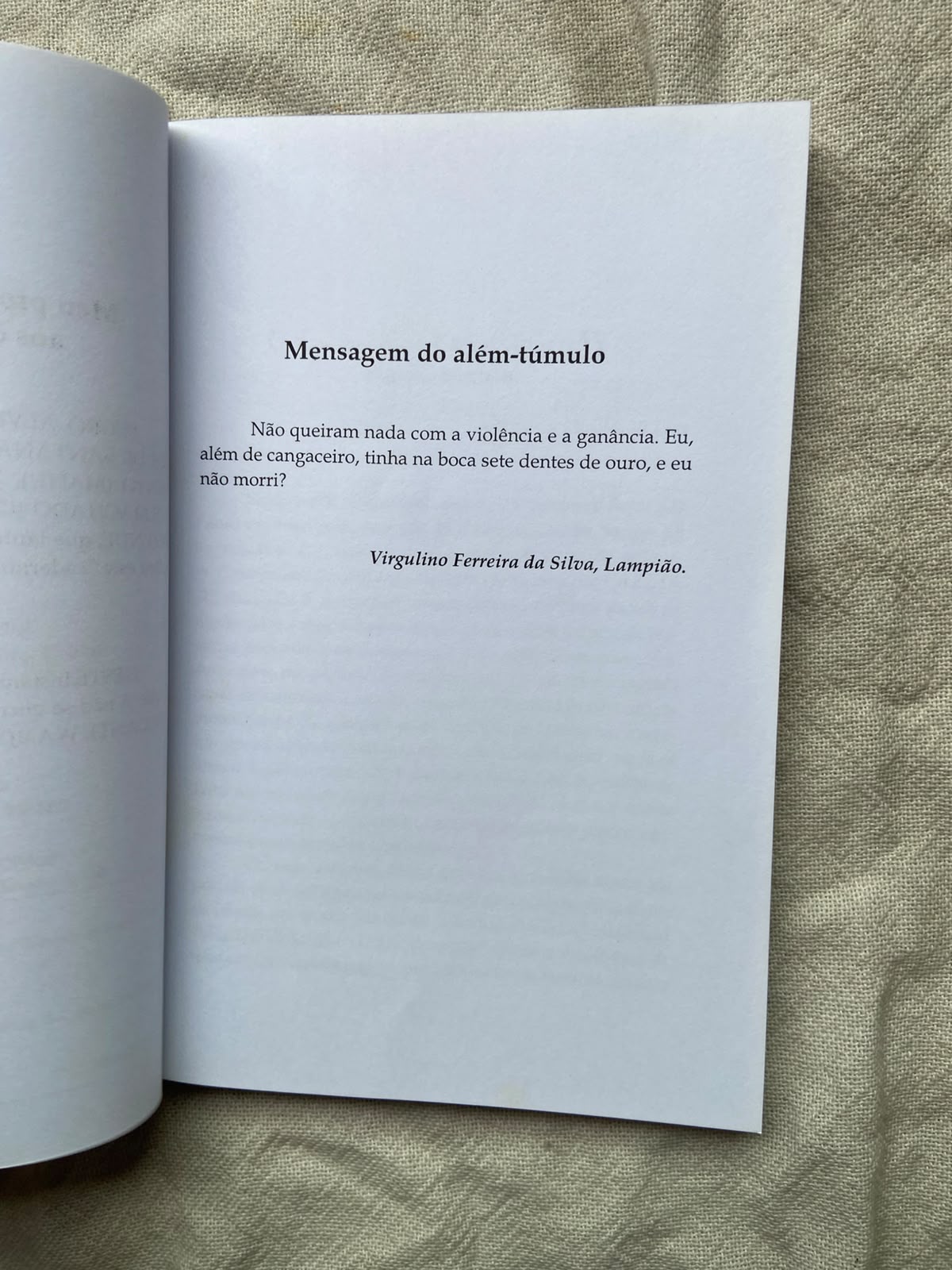 Livro O Cangaceiro Lampião E O Iv Mandamento 2011 (Usado)