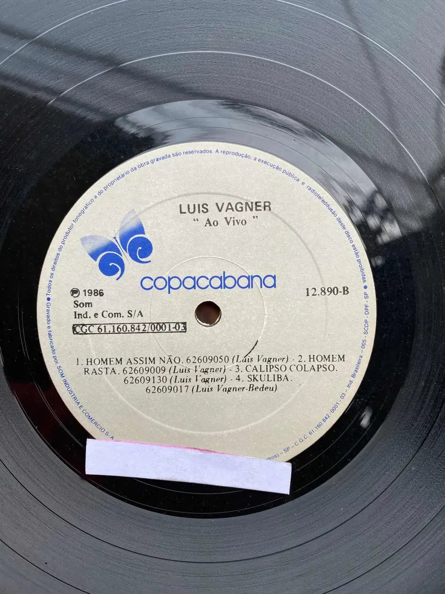 Lp Luis Vagner Ao Vivo O Som Da Negada 1986 Selo Copacabana (Usado)