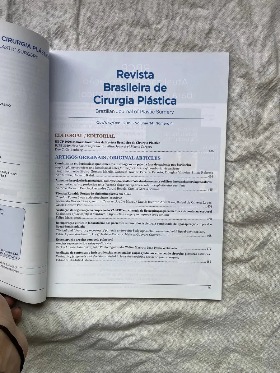 Revista Brasileira De Cirurgia Plástica Volume 34 Número 4 outubro dezembro 2019 (Usado)