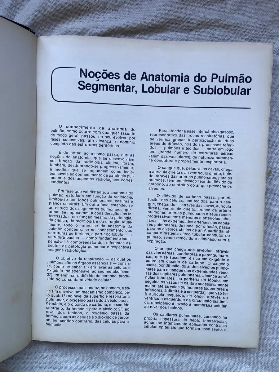 Livro Radiologia Pulmonar 1984 Capa Dura (Usado)