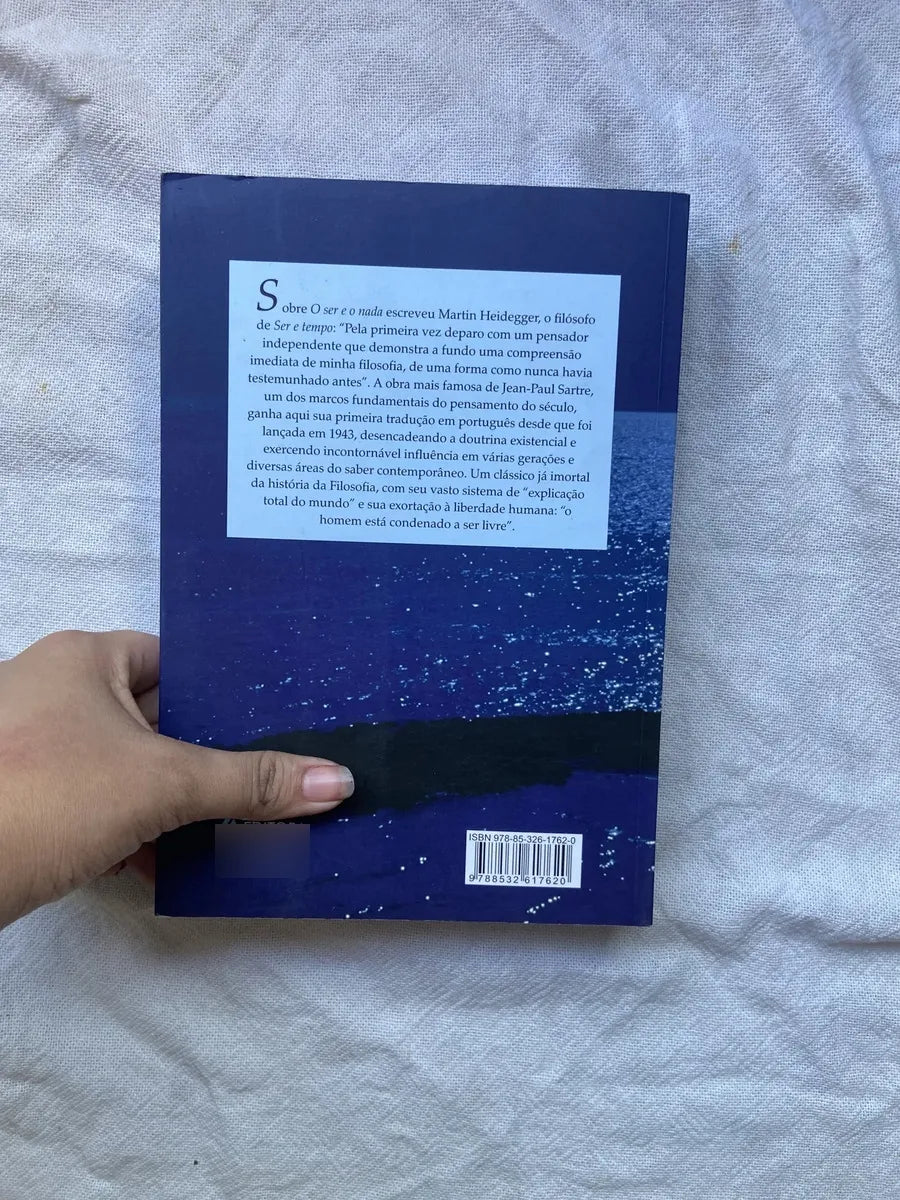 Livro O Ser E O Nada Ensaio De Odontologia Fenomenológica (Usado)