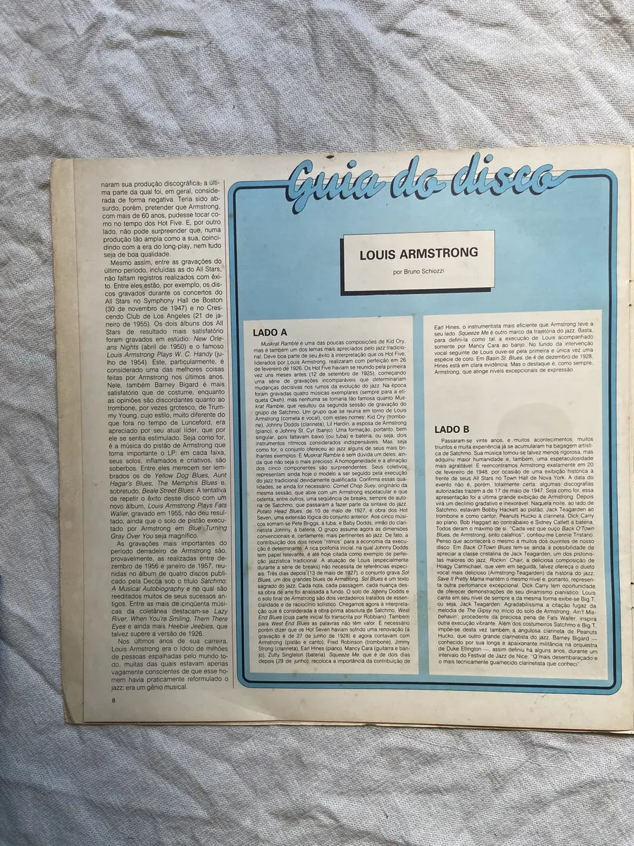Lp Louis Armstrong Coleção Gigantes Do Jazz 1980 (Usado)
